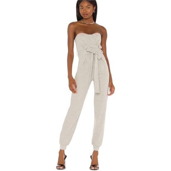 NWOT Michael Costello × REVOLVE | Helen Jumpsuit in Heather Grey - Picture 1 of 7